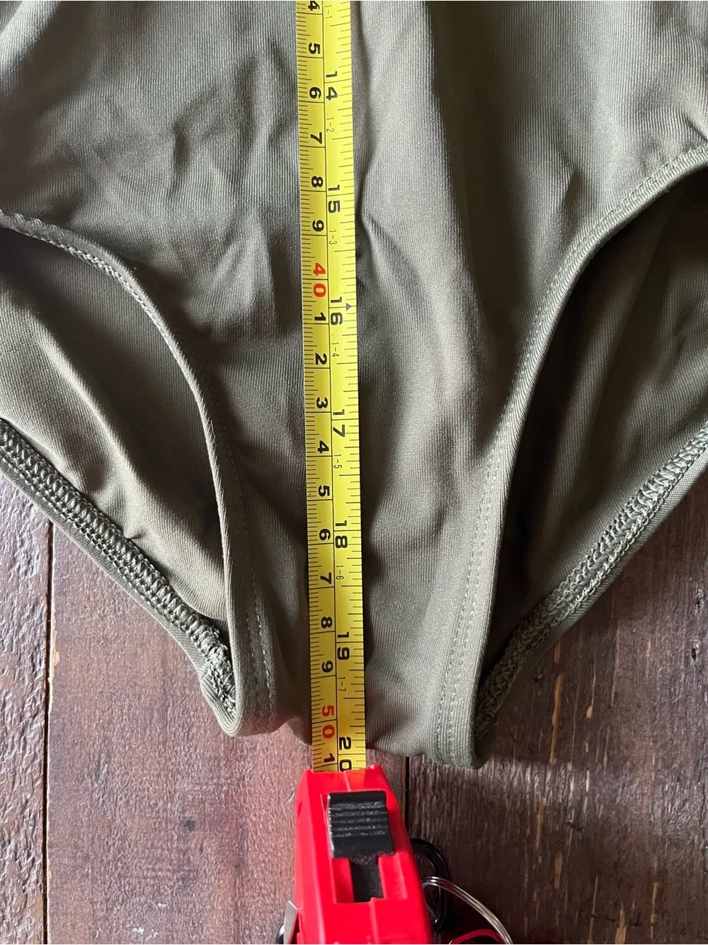 Olive Green Ribbed Zip-Front One-Piece Leotard